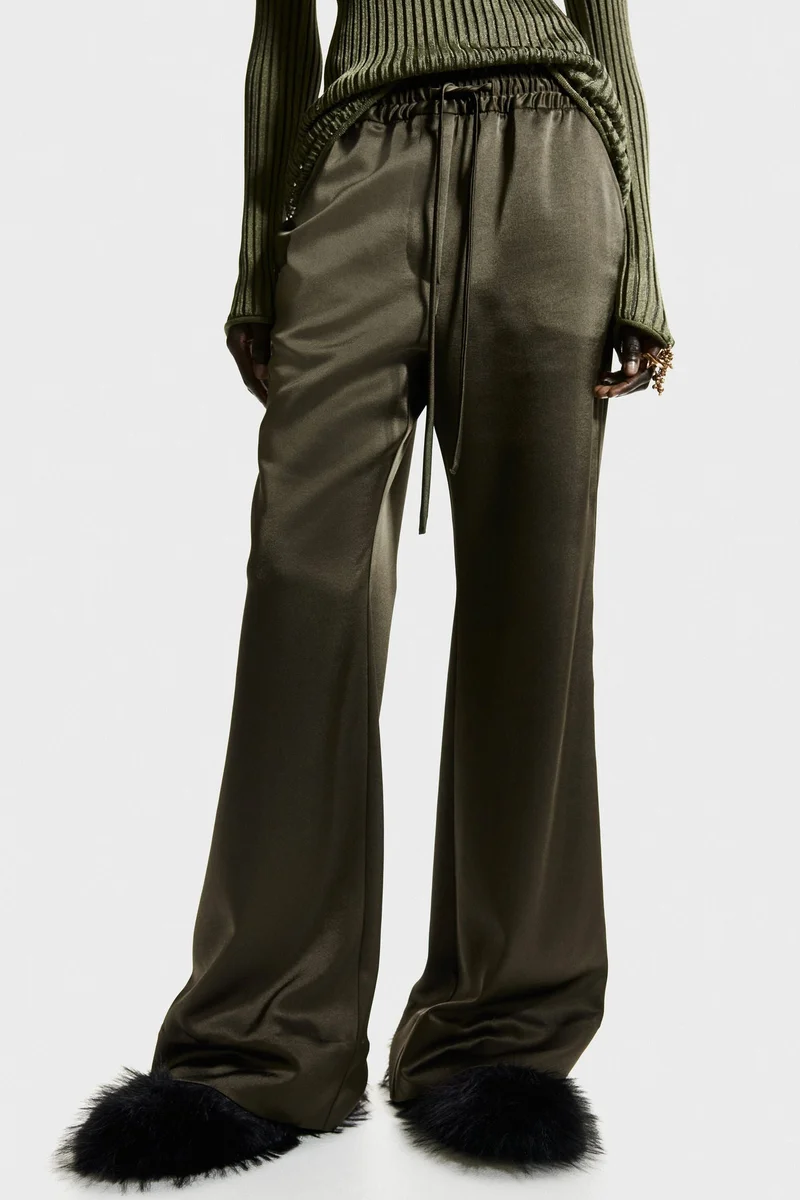 H&M Flared satin trousers