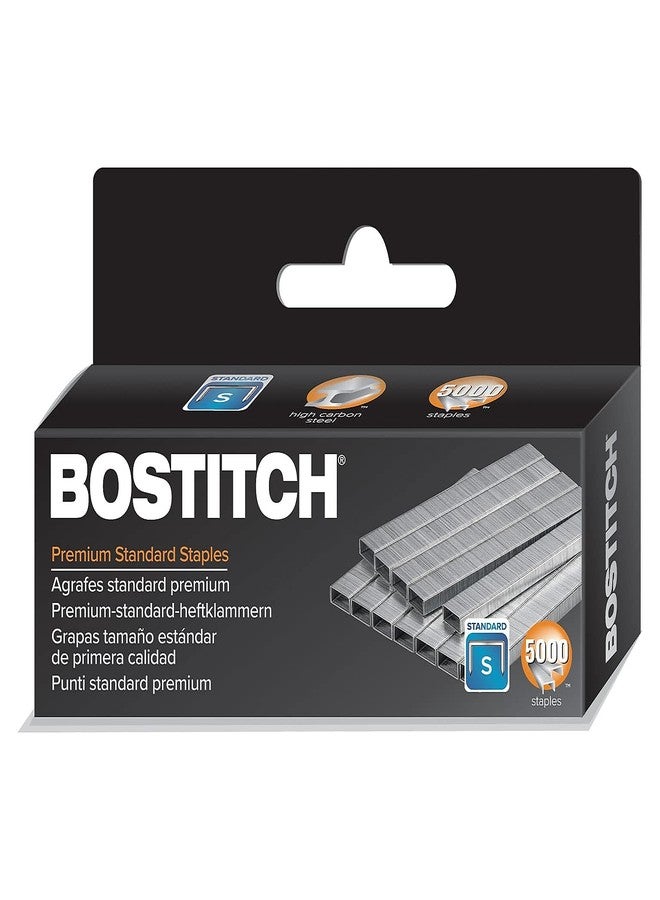 Bostitch Office Premium Staples for Jam-Free Stapling, 0.25 Inch, Full Strip, 5,000 Staples/Box - Image 1