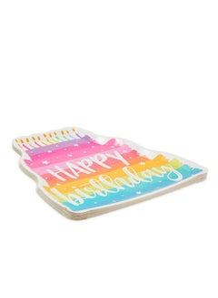 Blue Panda Happy Birthday Cake Diecut Paper Serving Plates (13 X 15 In 15 Pack)  - Image 4