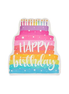 Blue Panda Happy Birthday Cake Diecut Paper Serving Plates (13 X 15 In 15 Pack)  - Image 3