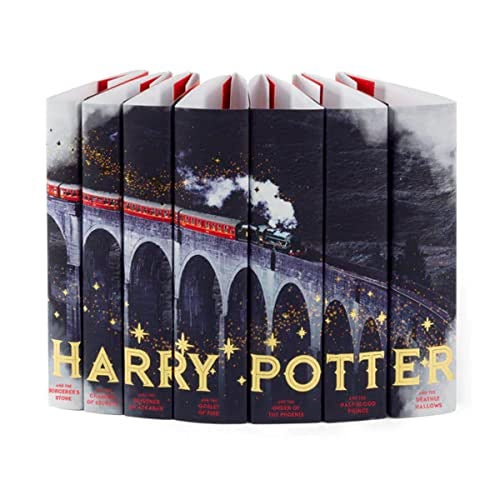 Juniper Books Train Design Metallic Foil Book Covers Only | Books NOT Included | Covers Compatible with Scholastic’s 7 Hardcover Books or Box Set - Image 1
