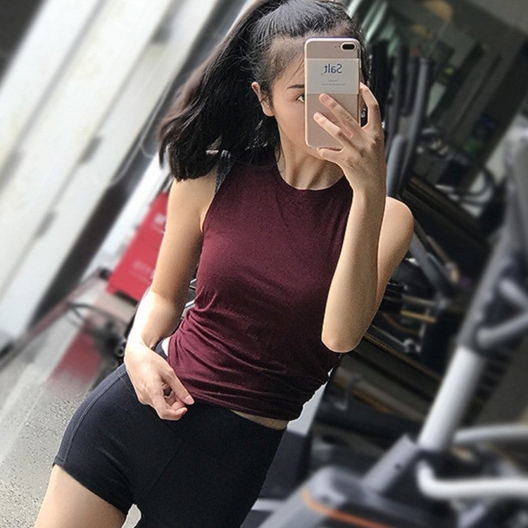 Women's Sleeveless Workout Vest Top Quick Dry Breathable Yoga Tank Top - Image 4