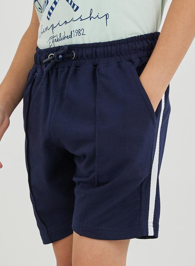 Styli Styli Boys Solid Pin Tuck Drawstring Waist Shorts  - Image 3