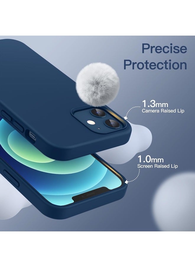 Jetech Silicone Case for iPhone 12/12 Pro 6.1-Inch, Silky-Soft Touch Full-Body Protective Phone Case, Shockproof Cover with Microfiber Lining (Blue Cobalt) - Image 5