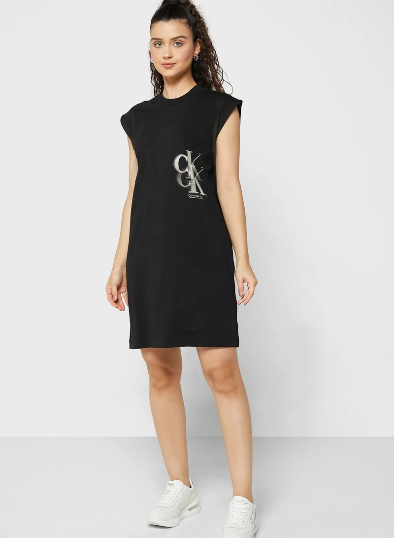 Calvin Klein Jeans Logo Knitted Dress