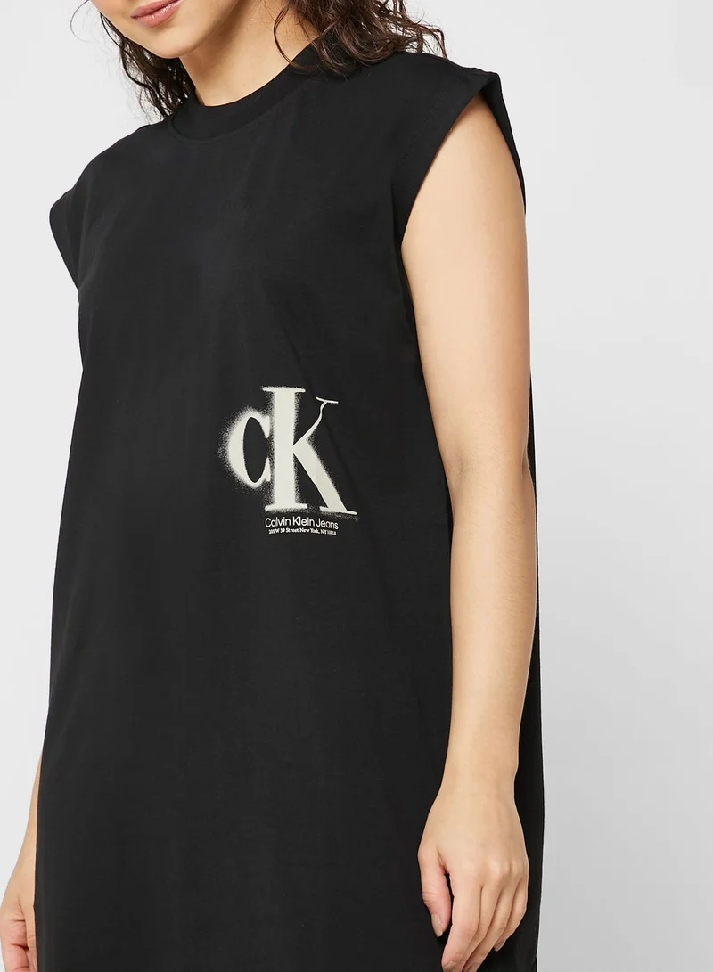 Calvin Klein Jeans Logo Knitted Dress