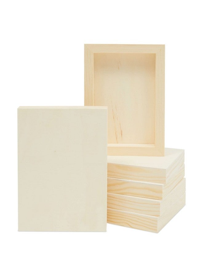 Bright Creations 6 Pack Unfinished Wood Panels for Painting, Wooden Canvas for Arts and Crafts (5x7 Inches) - Image 1