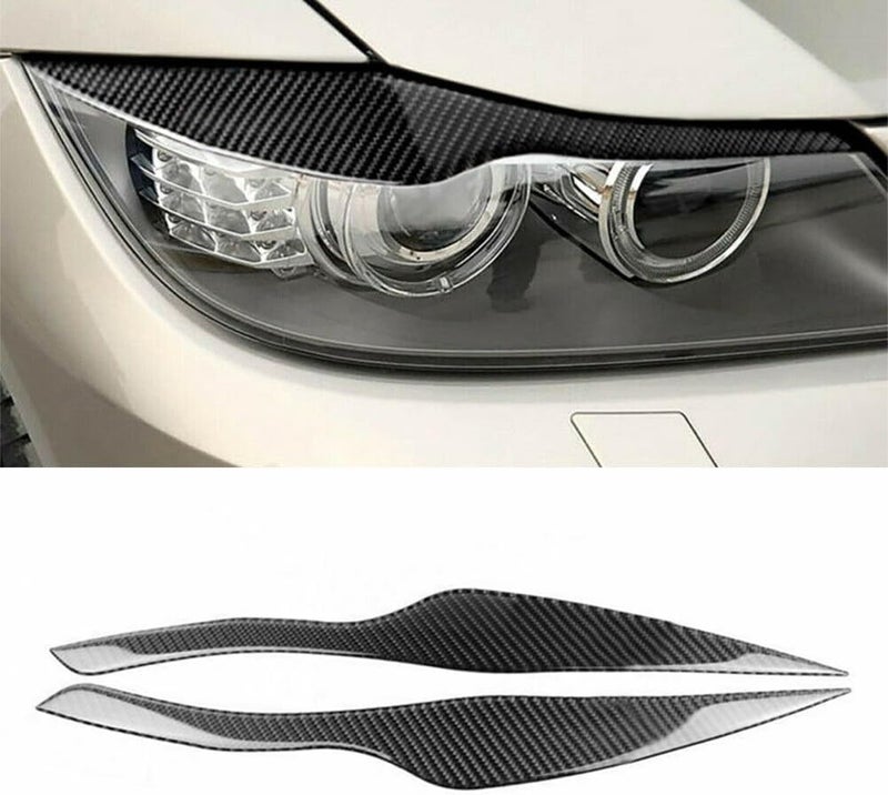 DEMULAX Carbon Fiber Headlight Eyelid Covers for BMW E90 E91 - Image 5