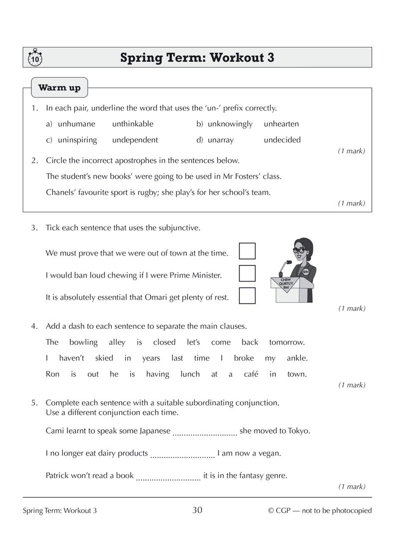 null - KS3 Year 8 Spelling, Punctuation and Grammar 10-Minute Weekly Workouts - Image 1