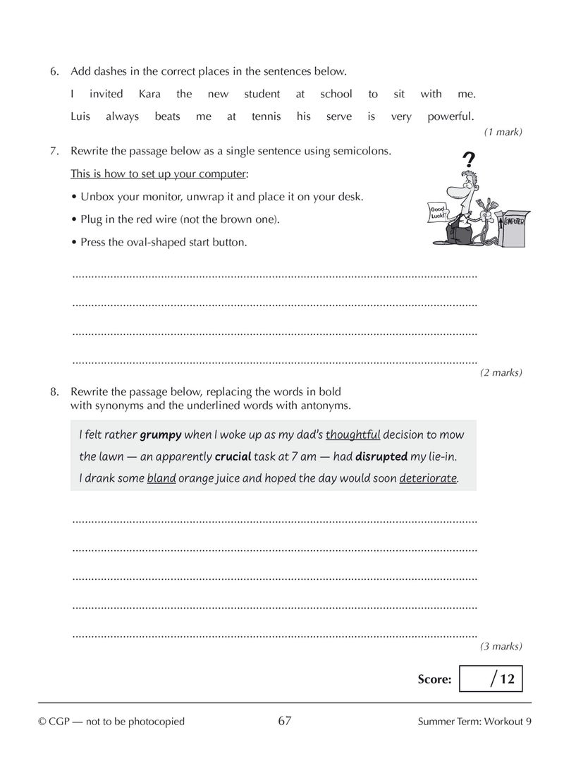 null - KS3 Year 8 Spelling, Punctuation and Grammar 10-Minute Weekly Workouts - Image 1