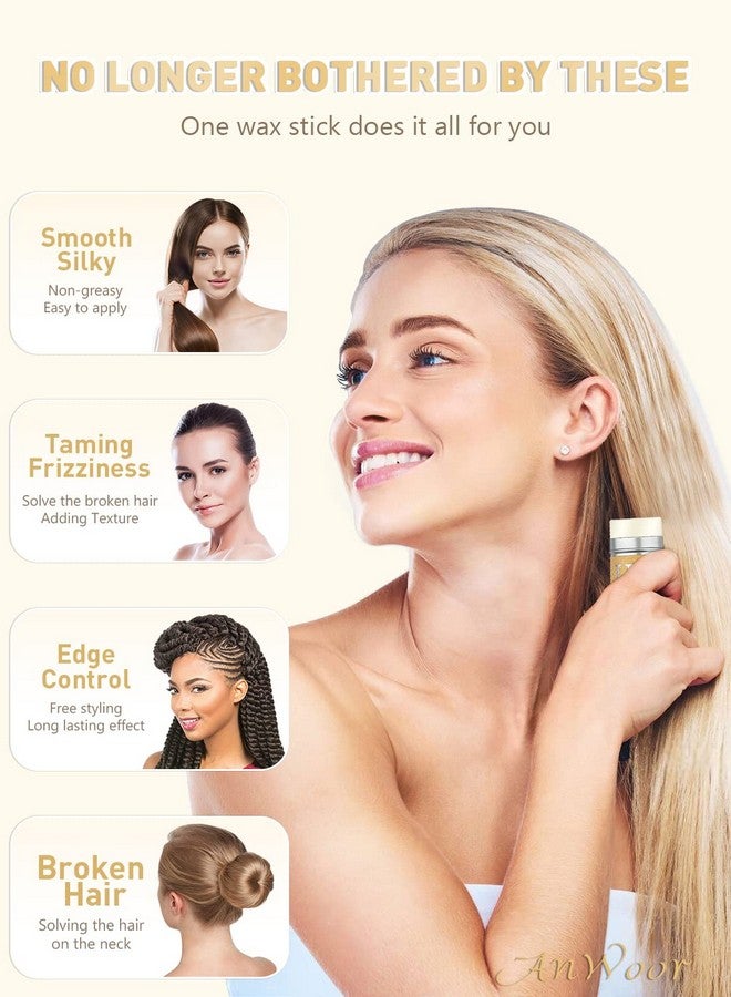 AnWoor Hair Wax Stick for Flyaways - Hair Bun Maker and Smoothing Pomade for Kids, Women and Girls - 1 PCS - Image 3