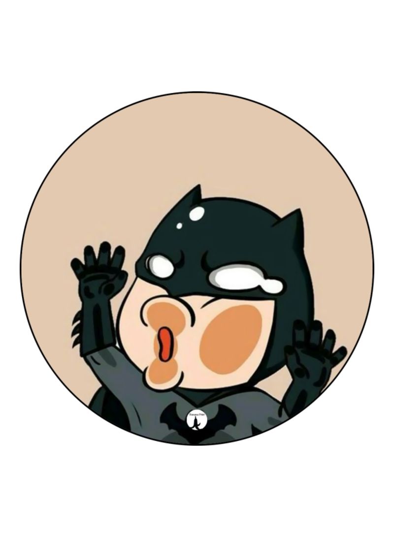 RKN Batman Theme Printed Mouse Pad  Grey/Beige/White