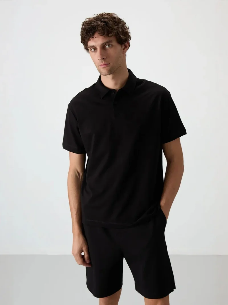 تومي لايف TOMMY Oversized Polo Collar T-Shirt