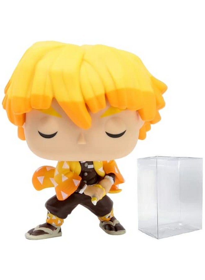 Funko Pop Demon Slayer Zenitsu Agatsuma Pop Vinyl Figure (Bundled With Compatible Pop Box Protector Case) Multicolor 3.75 Inches - Image 1