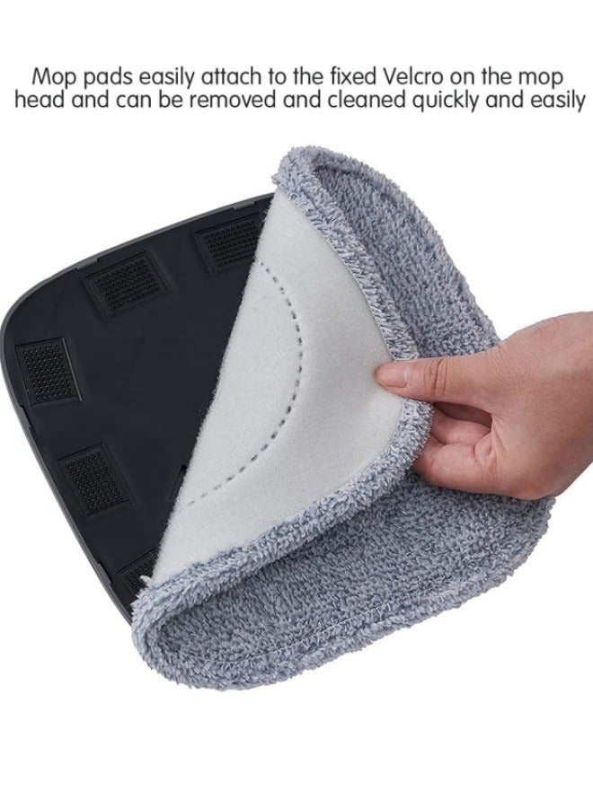 4pcs Washable Microfiber Square Mop Pads Mop Cloth,Replacement Mop Head for Floor Cleaning Mop Replacement Parts,Reusable Microfiber Mop Heads Cloth Pads for Cleaning Wood Glass Ceramic Floors - Image 3
