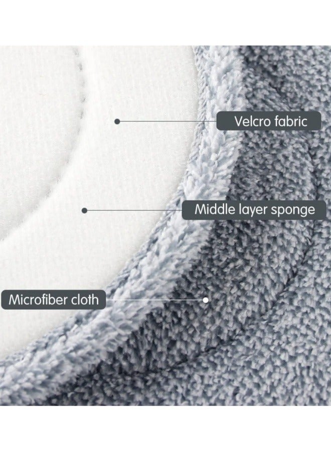 4pcs Washable Microfiber Square Mop Pads Mop Cloth,Replacement Mop Head for Floor Cleaning Mop Replacement Parts,Reusable Microfiber Mop Heads Cloth Pads for Cleaning Wood Glass Ceramic Floors - Image 5