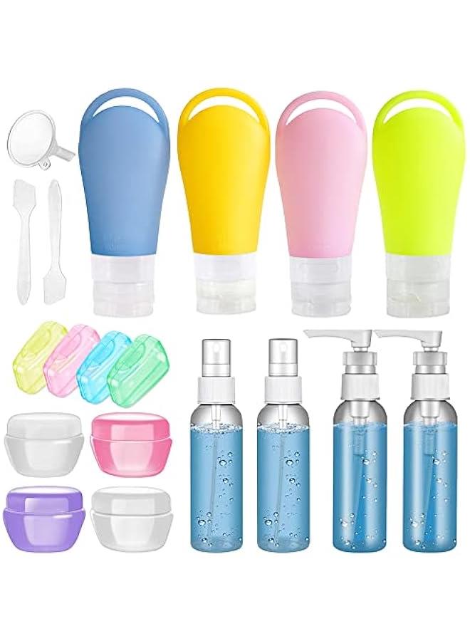 BWSJ 21 Leakproof Silic Travel Bottles Set for Toiletries  TSA Appd Squeezable Containers Shampoo  Conditir Bottles with Tags  BPA Free Travel Size Accessories - Image 1