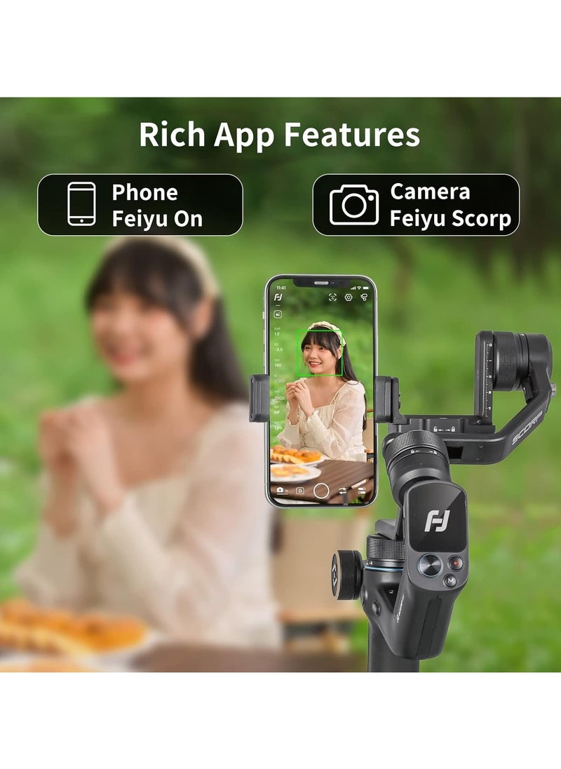FeiyuTech - FeiyuTech Scorp 3-Axis Handheld Gimbal Stabilizer Handle Grip for DSLR Camera with Display Screen Simplified Version - Image 1