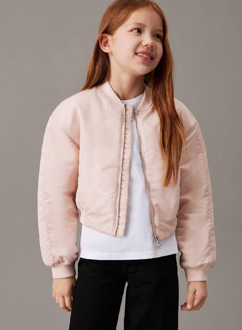Calvin Klein Jeans Satin Bomber Jacket - Image 1