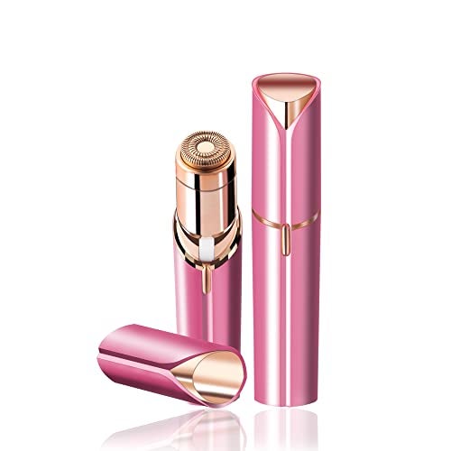 claities Facial Hair Remover for Women- as Seen on TV Painless Face Shaver -Mini Hair Remover, Electric Razor Shaver Portable Bikini Epilator for Lips, Chin, Armpit, Peach Fuzz, Fingers, Neck, Cheek (Rose red) - Image 1
