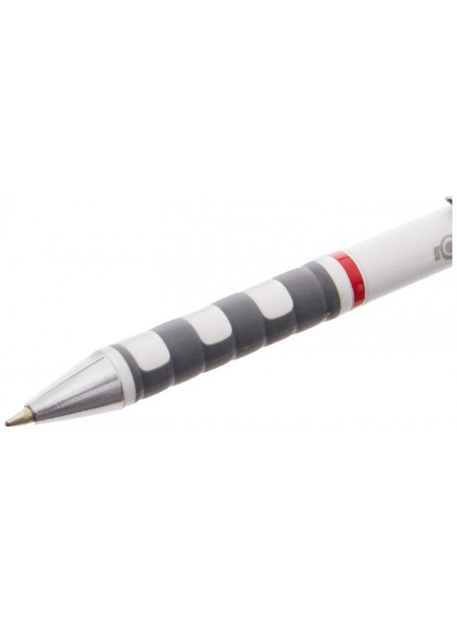 rOtring Tikky Ballpoint Pen, Medium Point, White Barrel, Blue Ink (1904718) - Image 2
