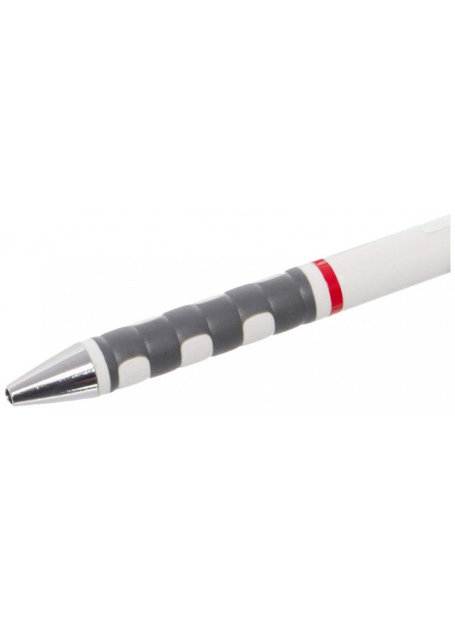 rOtring Tikky Ballpoint Pen, Medium Point, White Barrel, Blue Ink (1904718) - Image 3
