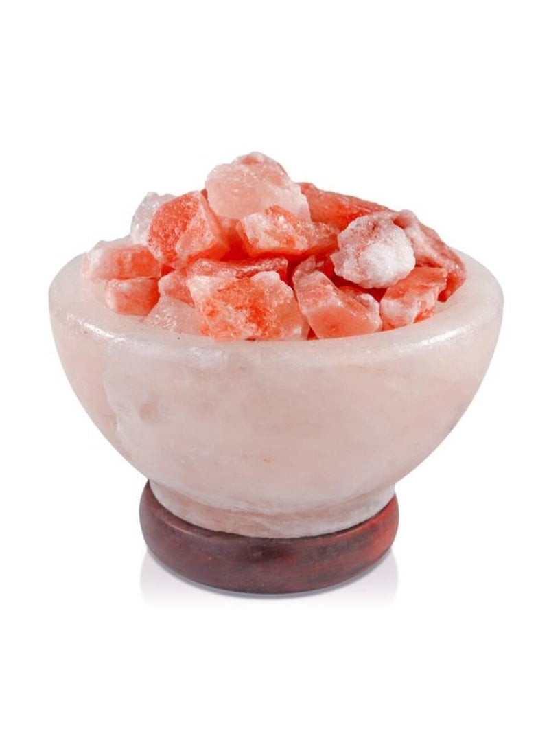 Organic Secrets Himalayan Pink Salt Fire Bowl Lamp with Chunks by Organic Secrets - Large - Image 2