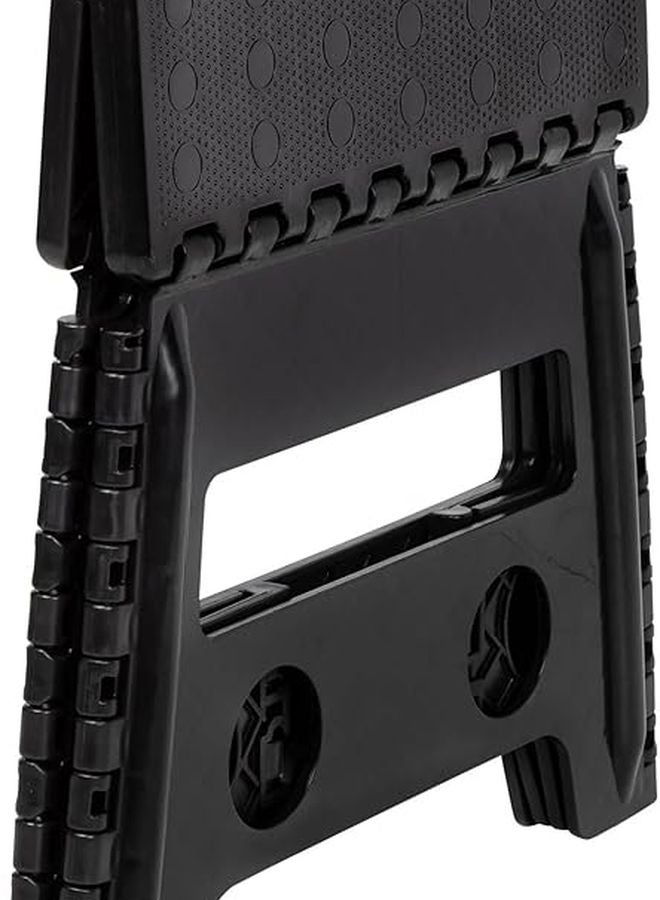 Black Plastic Folding One Step Stool for Kids and Adults - Image 4