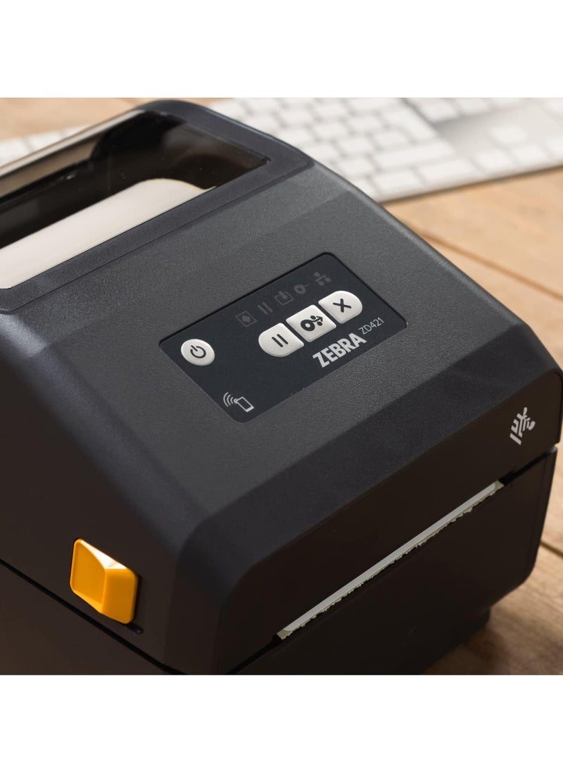 ZEBRA - ZD421 Direct Thermal Printer,8 dots/mm (203 dpi), RTC, USB, USB Host, BT (BLE) - Image 1