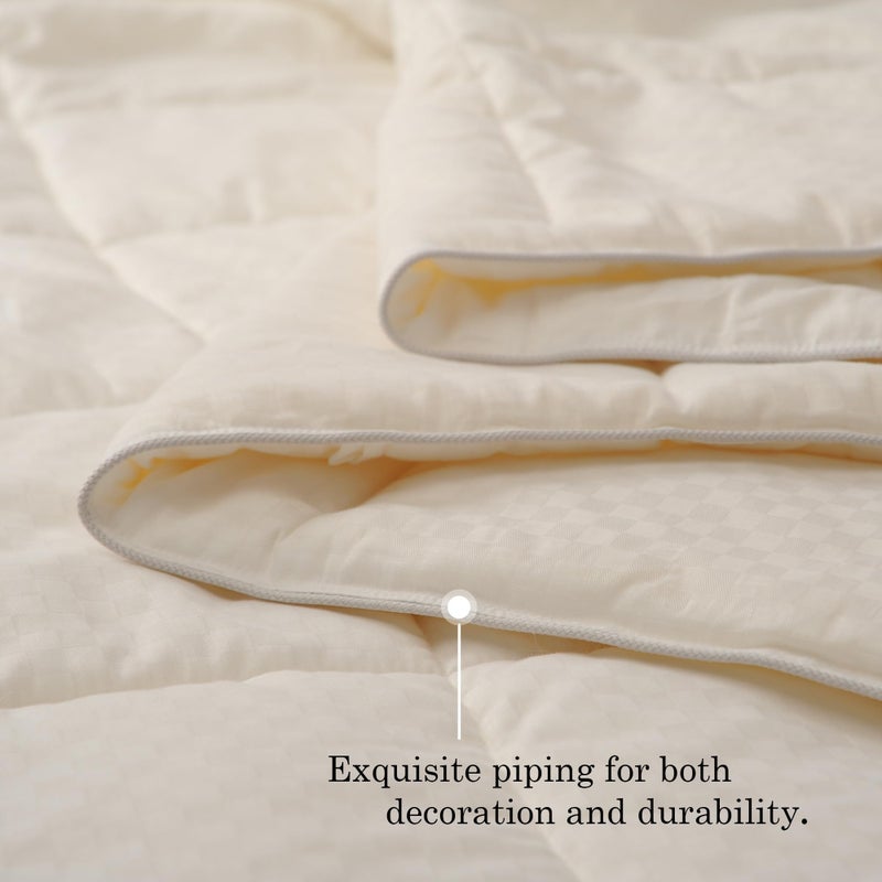 CUDDLE DREAMS Wool Comforter Duvet Insert, 100% Australian Wool Filling with Soft Noiseless Cotton Shell, Natural Warmth (Midweight for All Season, Queen) - Image 5