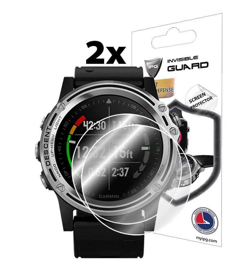IPG حماية شاشة هيدروجيل IPG لجهاز Garmin Descent Mk1 (2 وحدات) فيلم شفاف HD غير مرئي مضاد للخدش - سلس / ذاتي الشفاء / فقاعات لموديل Mk1 - Image 1