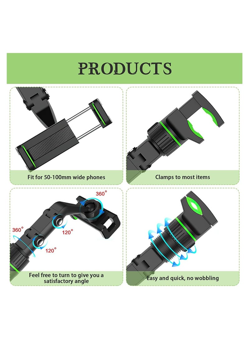 360° Rear View Mirror Phone Holder, Multifunctional Rearview Mirror Phone Holder with 3 in 1 Charging Cable - Image 5