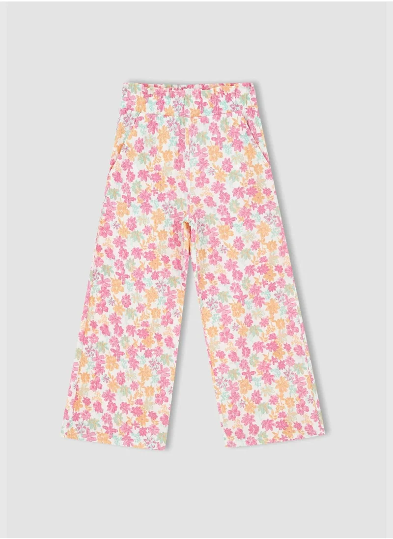 ديفاكتو Culotte Fit Floral Printed Trousers