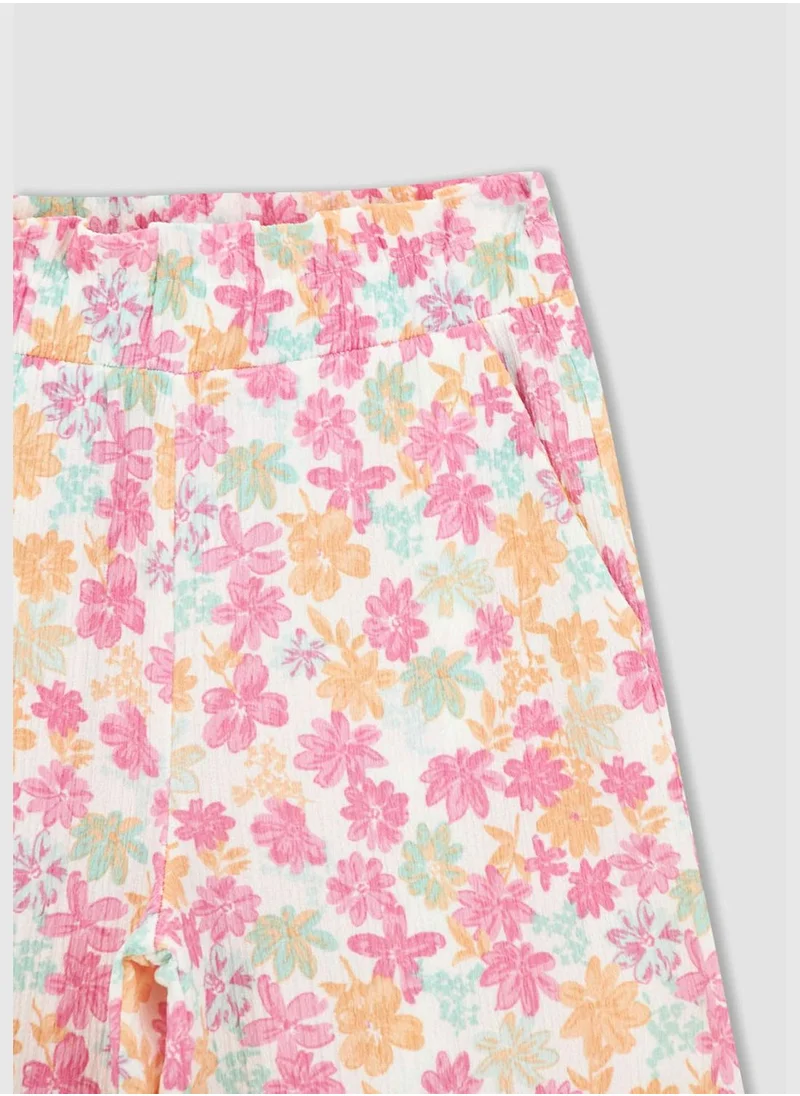 ديفاكتو Culotte Fit Floral Printed Trousers