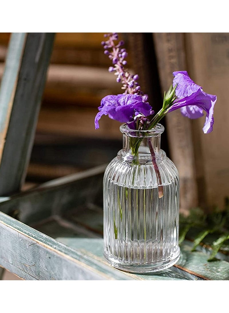 SYOSI Glass Flower Vase, SYOSI Modern Glass Vase Crystal Glass Bottle Roman Bottle Aromatherapy Bottle Decorative Centerpiece Vase Desktop Decoration for Home Office Wedding - Image 2