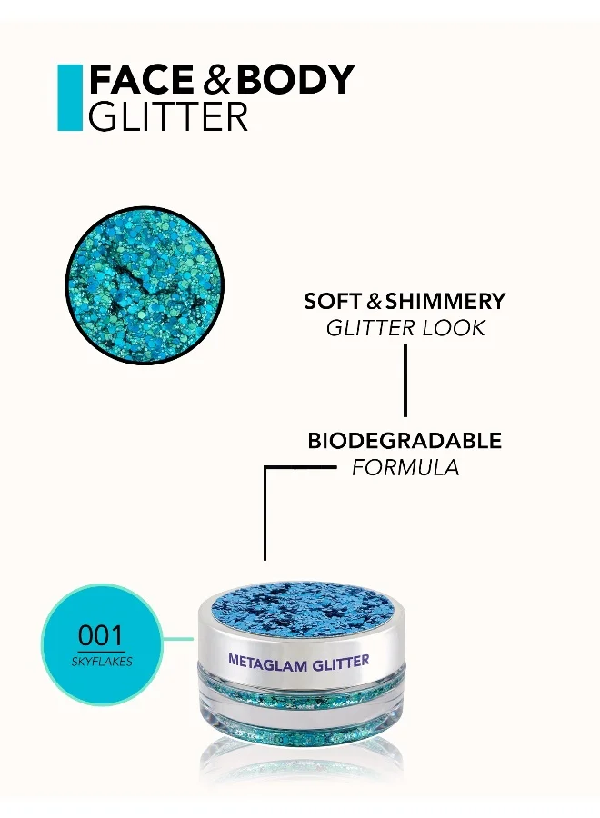 flormar Metaglam Glitter Face &amp; Body 001 Skyflakes 001 Skyflakes