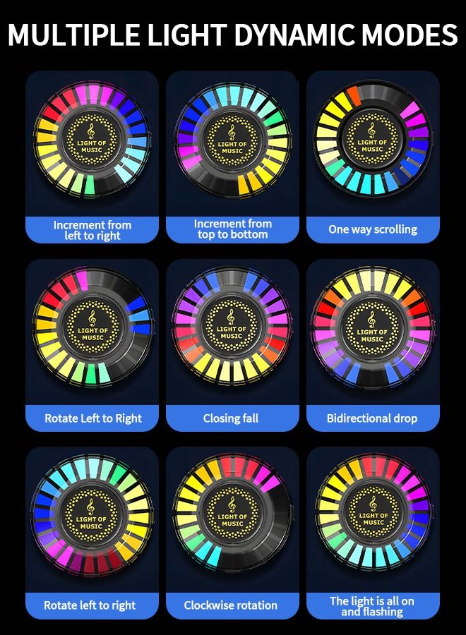 GROIC Smart RGB Light,Voice Activated Led Light,RGB Music Sync Light,Colorful Sound Pickup Ambient Lights with App Control for Car,Car Fragrance,Car Interior,Automobile Atmosphere Lamp - Image 3