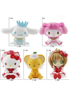Y&D Kawaii Sanrio Figure My Melody kuromi Figure Birthday Party Supplies, Cinnamon Cupcake Toppers, Cute Mini Figure Toys Birthday Party Favor For Kids Fans Collection Bouquet Desk Decor  - Image 1