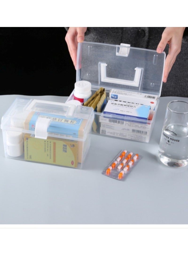 هويتك صندوق تخزين بلاستيكي شفاف بمقبض وقفل - 18.5 × 10 × 11 سم - Image 5