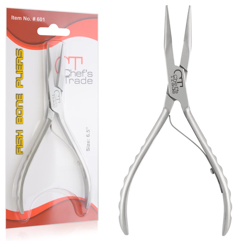 Fish Bone PliersTweezers Stainless Steel Washable Silver