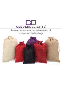 CleverDelights CleverDelights 18" x 24" Burlap Bags - 20 Pack - 18x24 Inch Jute Burlap Drawstring Sacks  - Image 5