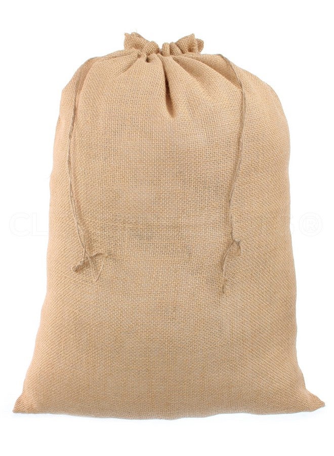 CleverDelights 18" x 24" Burlap Bags - 20 Pack - 18x24 Inch Jute Burlap Drawstring Sacks - Image 1