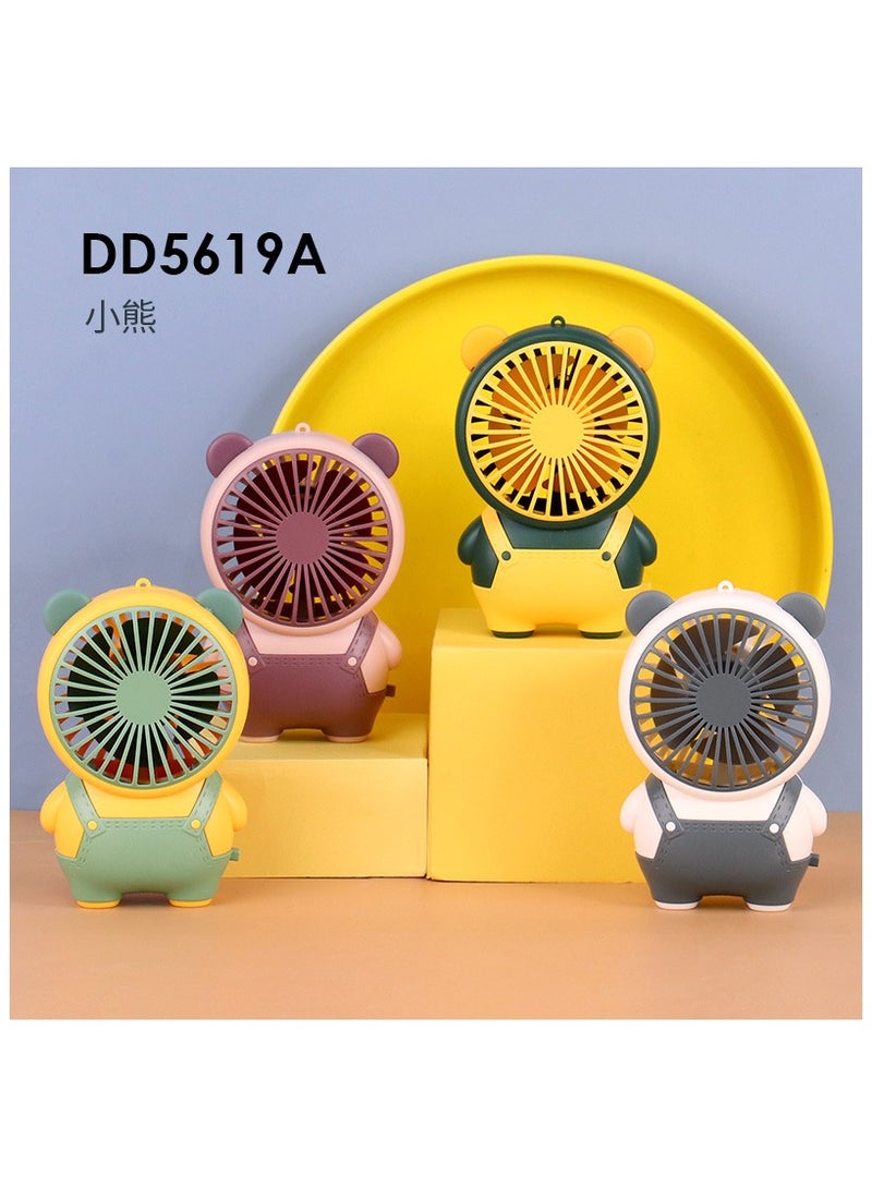 SMARTX Portable Summer mini handheld fan, Cartoon Hand Fan for Kids, USB Charging, 1-Speed Air Coolers, Personal Cooling Devices for All Ages Kids Girls Women Men Students - Image 2