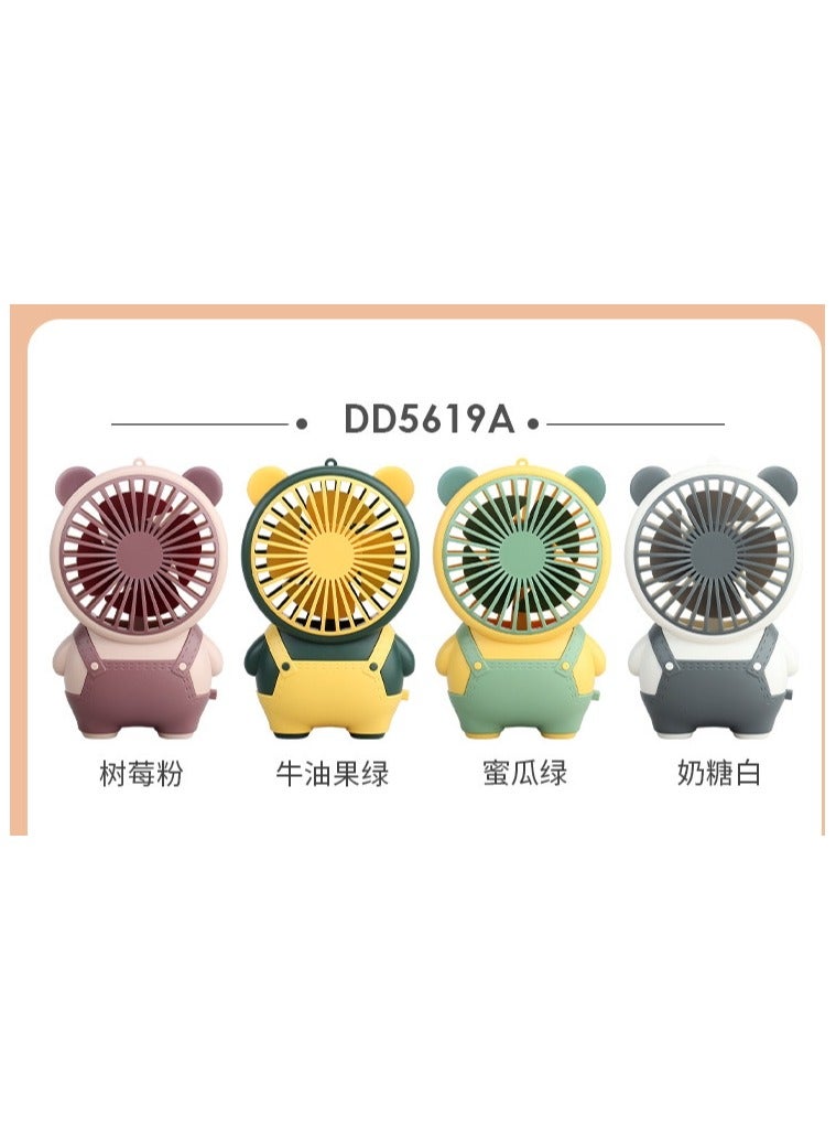 SMARTX Portable Summer mini handheld fan, Cartoon Hand Fan for Kids, USB Charging, 1-Speed Air Coolers, Personal Cooling Devices for All Ages Kids Girls Women Men Students - Image 3