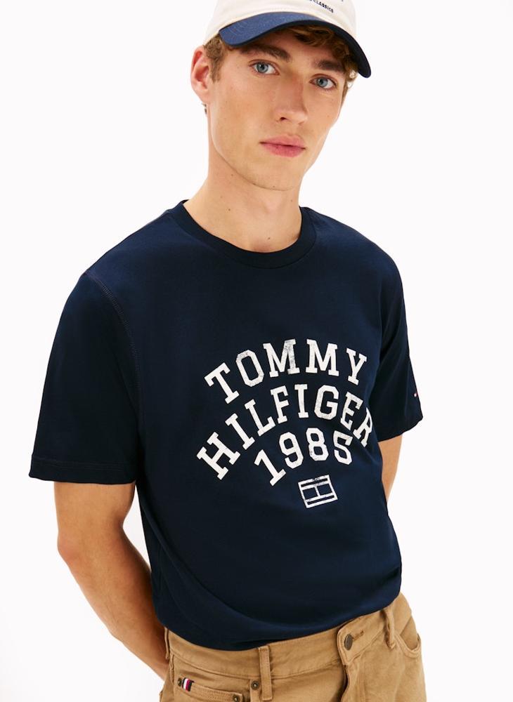 TOMMY HILFIGER Logo Crew Neck T-Shirt - Image 4