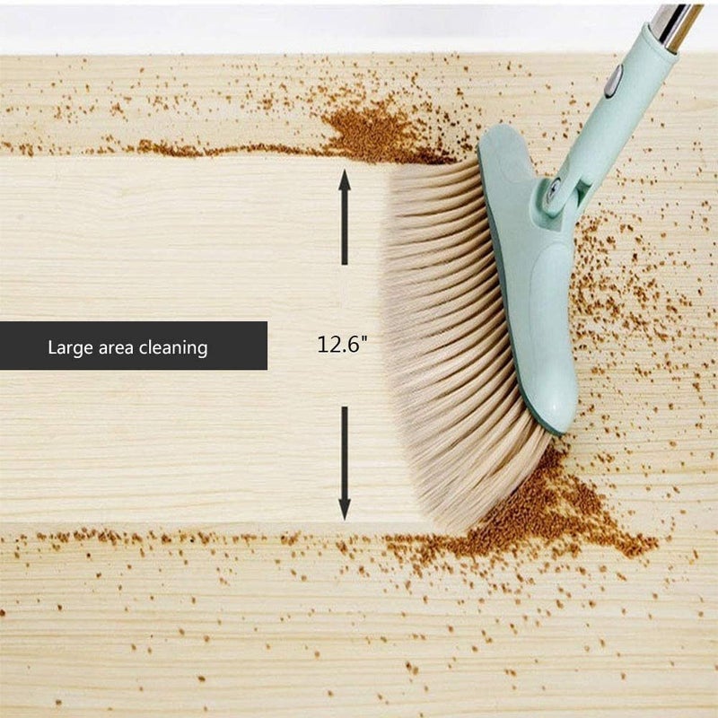 TRADYLong Handled Dustpan and Brush Set Strong Metal Handle Dust Pan with Floor Sweeping Broom Sweeper by The Dustpan and Brush Store [Multi Colour] - Image 1