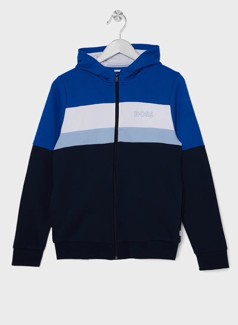 بوس Kids Logo Hoodie