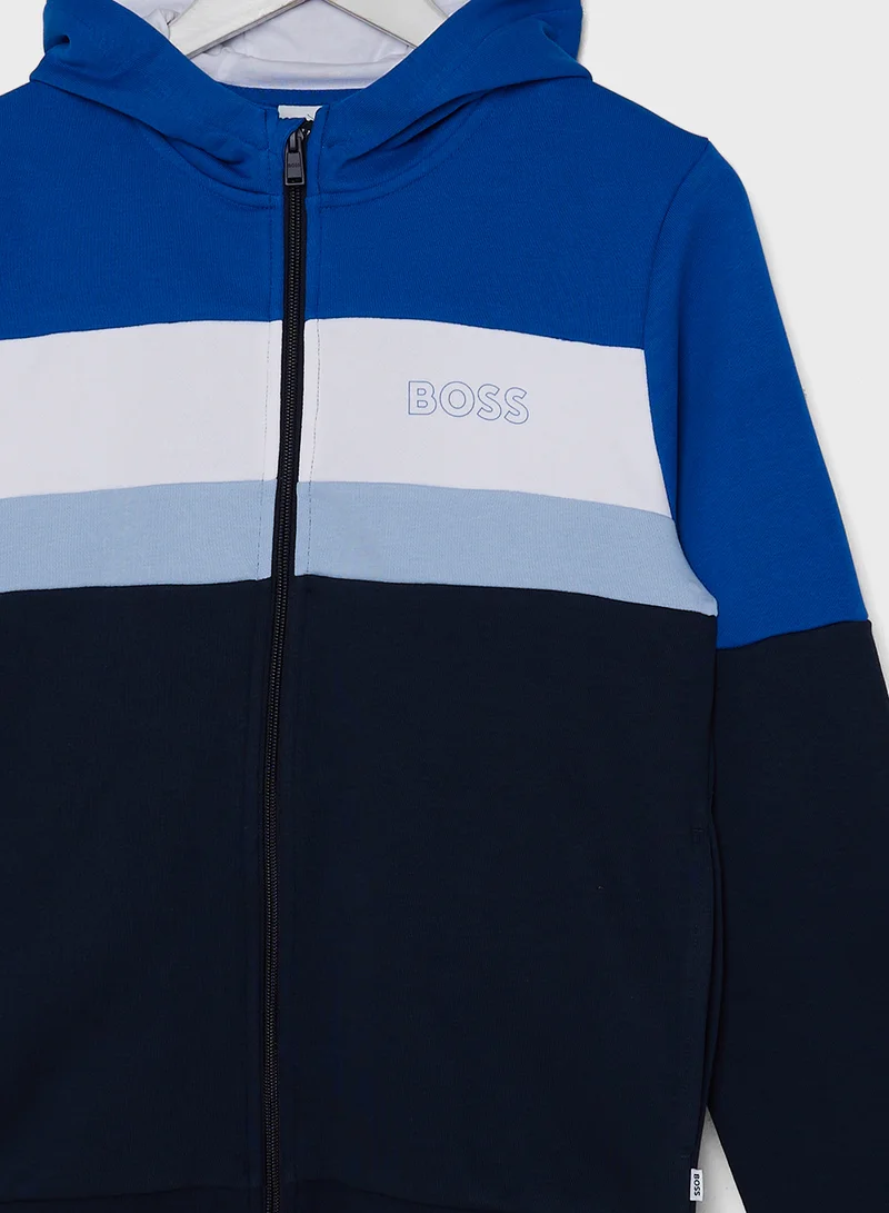 بوس Kids Logo Hoodie