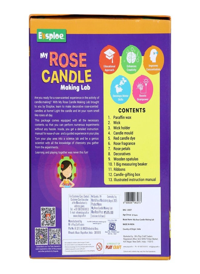 Eksploe by Explore..| STEM Learning Educational Toys Rose Candle Making Lab for Boys and Girls Science Experiment Toy Kit for Ages 8-14| Birthday Gifts Ideas for Kids - Image 4