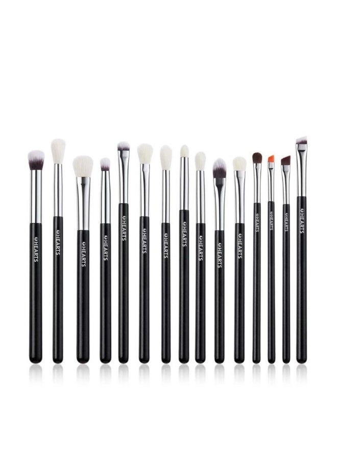 Hearts Luxury Eye Makeup Brush Set - 15 Brushes - Image 2